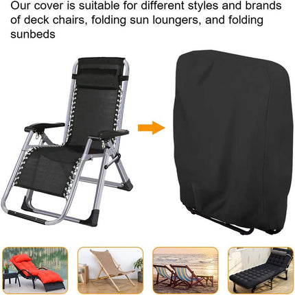 210D Folding Recliner Cover Balcony Garden Courtyard Anti-Blow Dustproof Cover Protective Cover Windproof and Uv Resistant