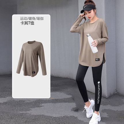 Running Sports Women's Fitness Clothing Morning Running Clothing Quick-Drying Breathable Professional Training Large Size New Fat mm Yoga Clothing