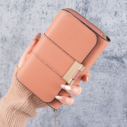 New Cross-Border Popular Korean Style Multifunctional Women's Clutch Wallet Short Niche Fashion Multi-Card Slot 70% off Wallet