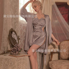Taro purple separate jacket (robe + belt) / One size fits all