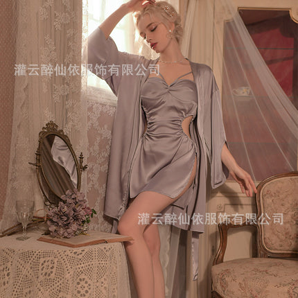 Meili Kou New Spring and Autumn Women's Nightgown Sexy Enchanting Sexy Pajamas French Slip Skirt Home Nightgown 1919