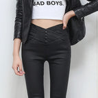 Four-button extended thin velvet / S
