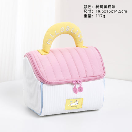 Cute Little House Souvenir Cosmetic Bag, Large Capacity, High-Value Gift Box, Baby's 100-Day Banquet, First Birthday Gift Empty Box