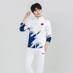 navy blue-white pants [autumn]] / XS