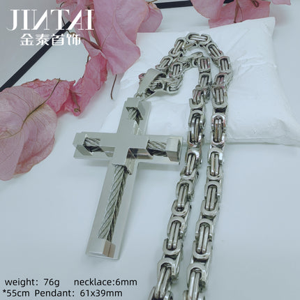 Factory direct Amazon AliExpress European and American fashion personality stainless steel men's pendant jewelry wholesale