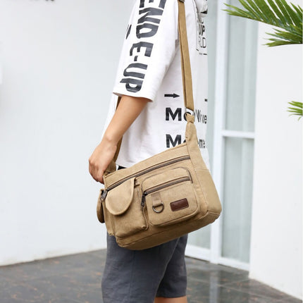 Spring New Men's Bag Canvas Shoulder Bag Men's Crossbody Bag Men's Bag Backpack Casual Sports Bag Fashion Trendy Bag