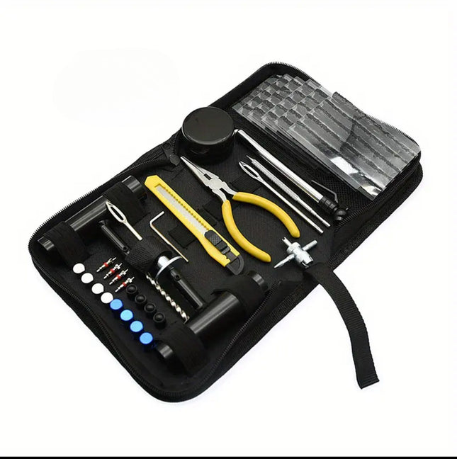 Amazon Hot Sale 57 Piece Tire Repair Tool Kit Metal Tools Car Motorcycle Vacuum Tire Household