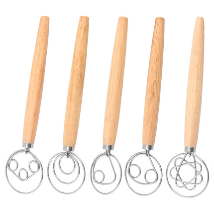 Factory supply in stock noodle stick flour mixer 430 stainless steel coil egg beater dough mixer
