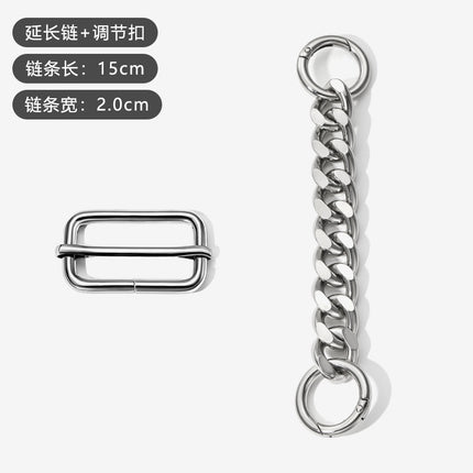 Black Thickened Extension Strap Crossbody Transformation Canvas Bag Strap Extension Chain Suitable for Lulu Moon Bag Accessories Sold Separately