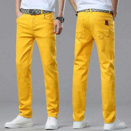 Summer Thin Casual Pants for Men, Loose Straight Grass Green Business Solid Color Versatile Youth Men's Long Pants Wholesale