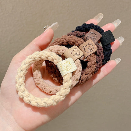Simple Elegant Durable High Elastic Women's Hair Rope Rubber Tendon Hair Ring Thickened High Ponytail Headwear Hair Rope Hair Accessories
