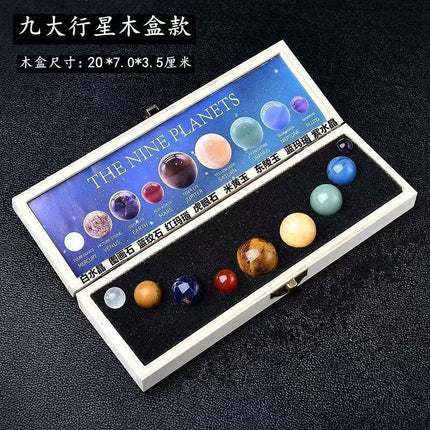 Natural Stone Crystal Planet Solar System Nine Planets suit Crystal Ore Specimen Energy Stone Wholesale Collection Gift