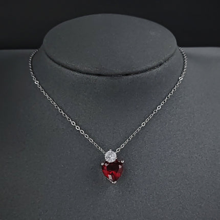 E-commerce Europe and the United States cross-border sincere heart-shaped pendant necklace red female niche high x4877