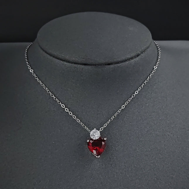 E-commerce Europe and the United States cross-border sincere heart-shaped pendant necklace red female niche high x4877