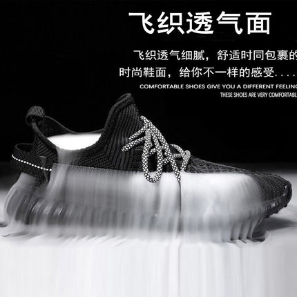 350 Unisex Large Size Yeezy Shoes Breathable Fly-Knit Sneakers Autumn Mesh Running Shoes Cross-Border Wholesale in Stock
