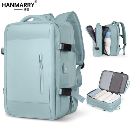 Cross-Border Multifunctional Computer Bag Backpack Dry and Wet Separation Business Trip Backpack Expansion Travel Bag