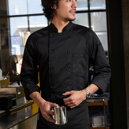 Chef Uniform for Men in the Catering Industry, Restaurants, Hotels, Bakeries, and Kitchens, Long-Sleeved Chef Clothing, New Style Workwear