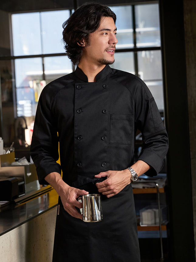 Chef Uniform for Men in the Catering Industry, Restaurants, Hotels, Bakeries, and Kitchens, Long-Sleeved Chef Clothing, New Style Workwear
