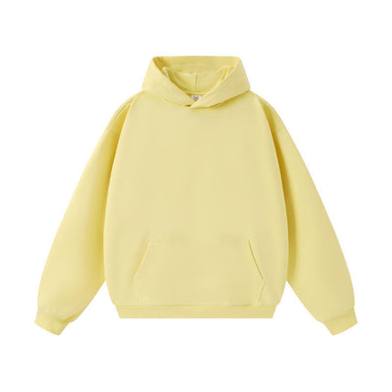 American Trendy Brand 450g Heavy Weight Terry Off-Shoulder Hooded Sweatshirt Men's Spring & Fall Hoodless Rope Loose Hoodie Wholesale