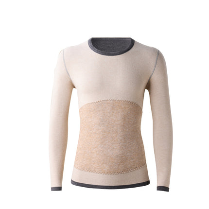 Winter constant temperature self-heating thermal suit double-sided brushed velvet underwear women's patch autumn clothes long pants suit