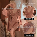 Bean paste separate jacket (robe + belt) / One size fits all