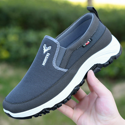 Old Beijing cloth shoes men's breathable soft bottom non-slip shoes tendon bottom men's shoes slip-on canvas work shoes casual shoes