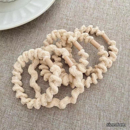 High-End Black Ponytail Hair Rope, Durable Large Intestine Hair Tie, Small Intestine Headband, Scalp Band, Headband, Women's Hair Accessories, Leather Case