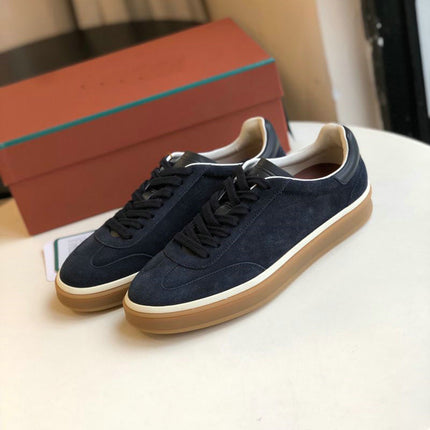 Guangdong Pure Original~Lp~Men's and Women's Moral Training Shoes Genuine Leather Lace-Up Casual Round-Toe Flats Sports Shoes Men's Sneakers Trendy