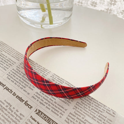 Internet Red Square Explosions Contrast Braid Head Band Wide Edge Non-Slip High-Level Hair Band 2023 New Style Hair Card for Women