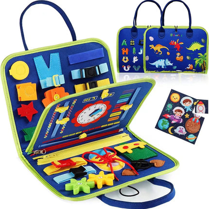 Cross-border Children's Busy Board Dressing Buckle Learning Board Felt DIY Early Education Toys Quiet Book Felt Learning Board