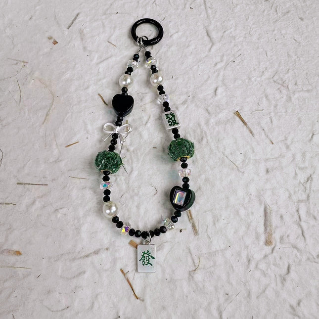 Cross-Border New Product, Versatile and Fortune-Attracting Alloy Chinese-Style Handmade Beaded Phone Case Pendant, Anti-Lost Lanyard Wholesale
