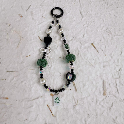 Cross-Border New Product, Versatile and Fortune-Attracting Alloy Chinese-Style Handmade Beaded Phone Case Pendant, Anti-Lost Lanyard Wholesale