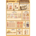 (grades 1-3) kapibala cute new style [kapibala suitcase + kapibala decompression pencil case]