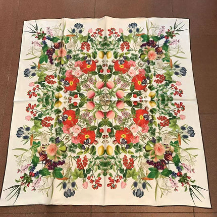 Luxury Palace Silk Twill Silk 14 Mm Large Square Scarf Spring and Autumn New Mulberry Silk Scarf Women's Shawl Scarf