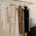Original hemp color top + original hemp color pants / S
