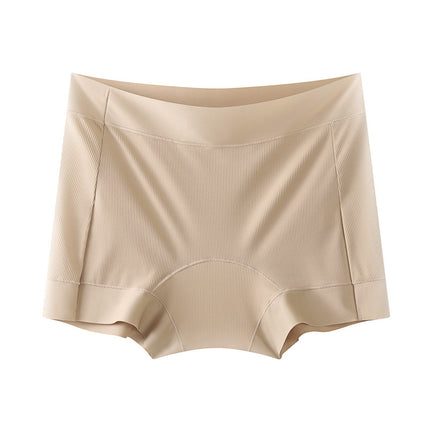 Solid Color High-Waisted Seamless Foundation Liquid Women's Safety Shorts Anti-Exposure Two-In-One Butt-Lifting Boxer Briefs
