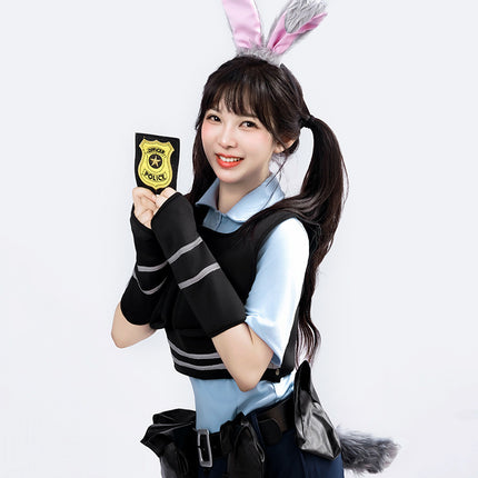 Real Shot of Zootopia Cos Judy Judy Rabbit Cos Anthropomorphic Suit Cosplay Costume Full Set European and American