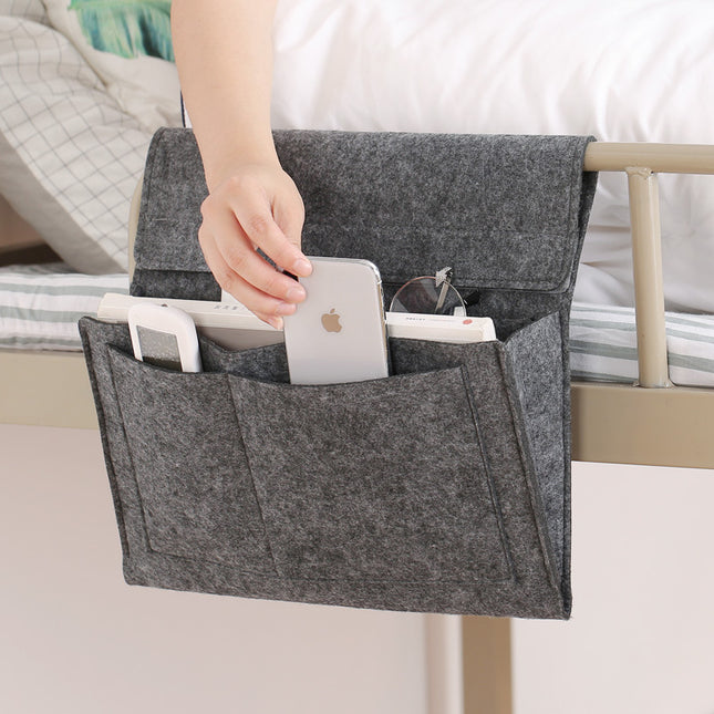 Cross-border Felt Household Living Room Bedside Phablet Storage Bag Student Dormitory Portable Storage Hanging Bag