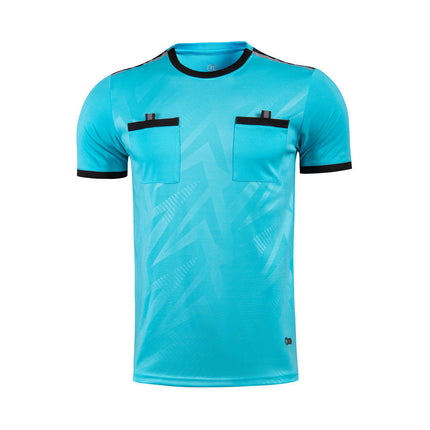 Quick-drying football referee uniform suit men's printed team uniform adult Referee Jersey student competition equipment football uniform summer