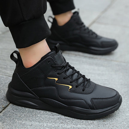 Cross-Border Large Size 48 Leather Sports Shoes Men's Lightweight Running Shoes Fleece-Lined Cotton Shoes Mountain Camping Outdoor Shoes Casual Shoes