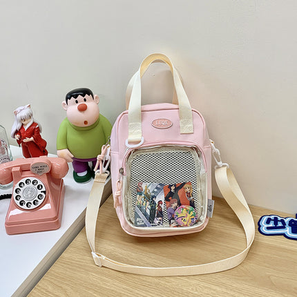 All-Match Girl's Transparent Painful Bag Baby Bag Student Cute Crossbody Bag Lightweight Mobile Phone Bag Casual Small Bag for Women