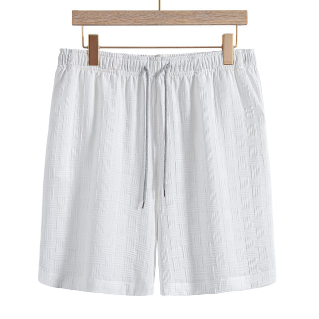 Cross-border Factory Men's Beach Pants Side Pocket Casual Loose Shorts Solid Color Casual Shorts for Men
