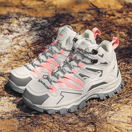 Foreign Trade Multi-Color 2025 New Casual High-Top Outdoor Shoes Hiking Shoes Men and Women Same Style Hiking Shoes Couples Casual Shoes