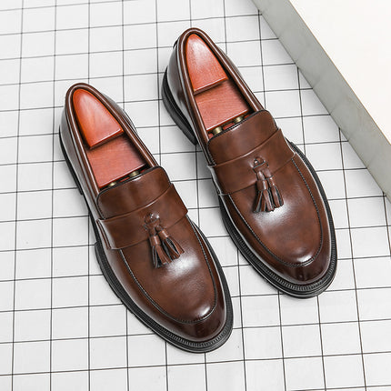 Men's shoes cross-border 46 plus size new leather shoes fashion men's business formal shoes fashion set foot loafers wholesale