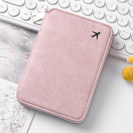 Cross-Border Zipper Document Passport Bag Large Capacity Ticket Storage Card Bag Printable Logo Fashion Travel Passport Holder