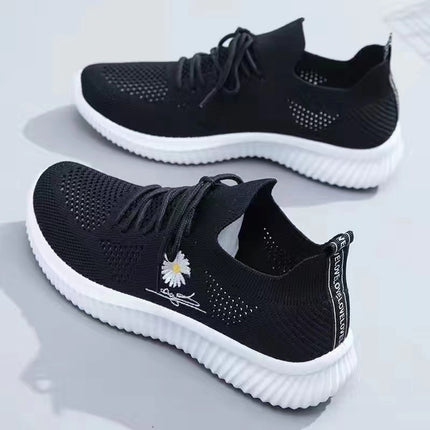 Mesh Shoes Women's Shoes 2023 New Autumn Breathable sneaker Women's Mesh Casual White Shoes Casual Slip-on