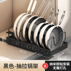Black pot rack with lines