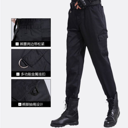 Summer Security Pants Men's Black Summer Wear-resistant Work Clothes Pants Autumn and Winter Tactical Pants Combat Pants Training Pants