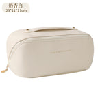 Milky apricot white-classic pillow cosmetic bag / 23*11*11CM