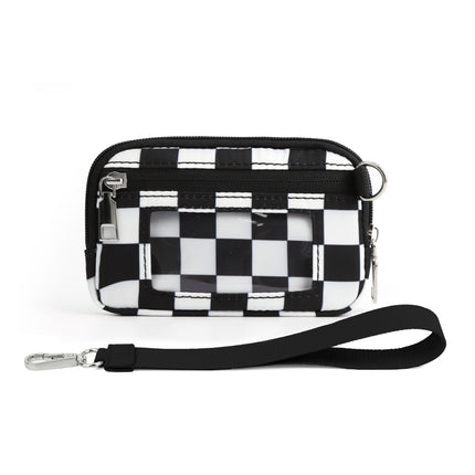 Spot Cross-Border Popular Lulu Same Style Transparent Pvc Card Holder Wrist Bag Portable Cow Color Change Storage